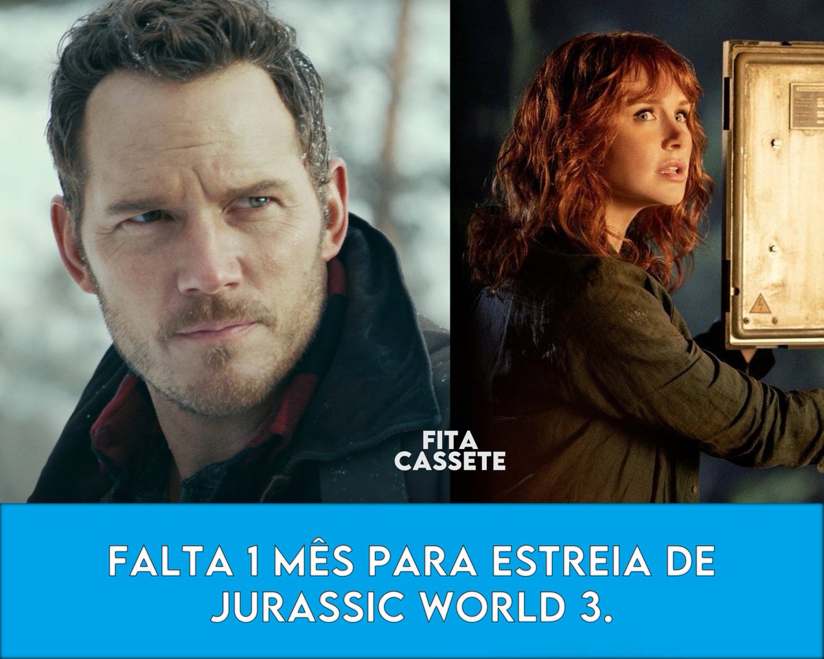 Falta 1 mês para estreia de Jurassic World 3.