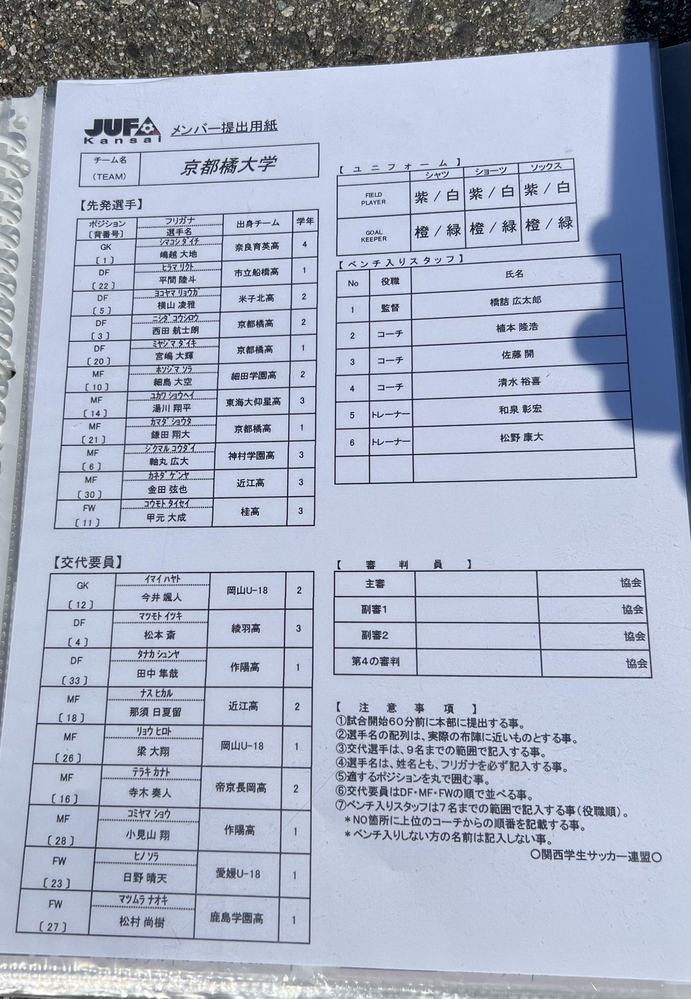 京都橘大学 サッカー部 16ktfc Twitter
