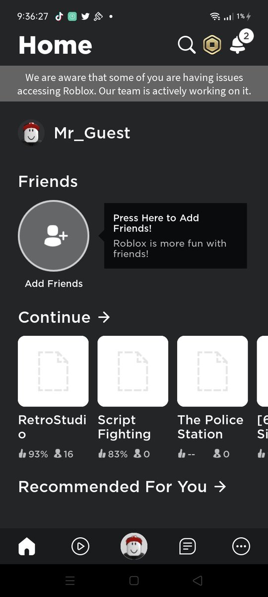 Baut1Brookhaven's tweet photo. Yet again Roblox went down https://t.co/02P1WZ9G7A