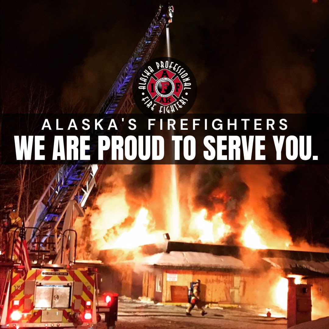 AKPFFA's tweet photo. As YOUR Firefighters, we are so proud to serve the citizens of #Alaska! It's an honor, and we thank you for your support! #KeepAlaskaHome #AKPFFA #IAFF #akleg https://t.co/50dlL9WtSq