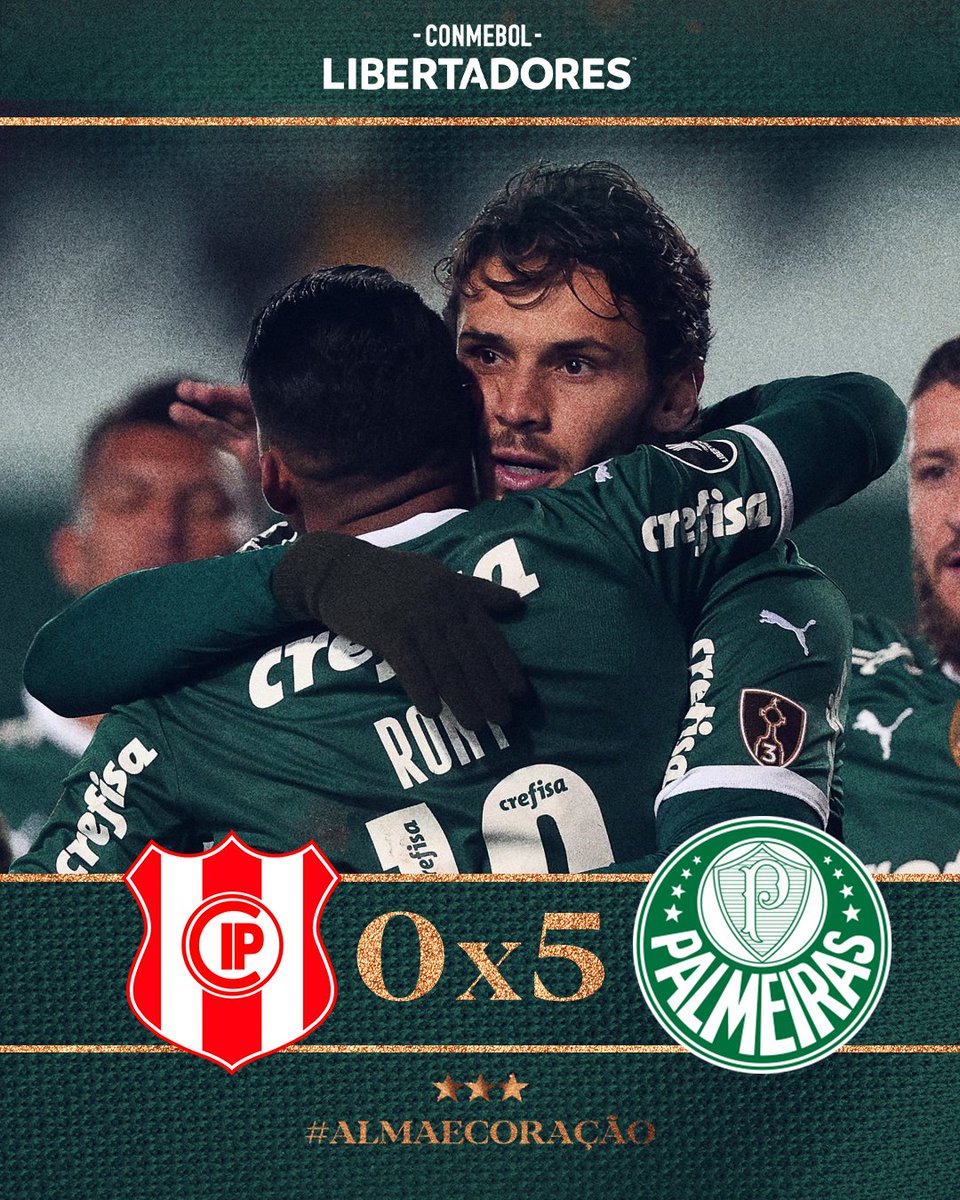 Palmeiras's tweet photo. É O #PASSAPORCO CARIMBADO! 🧗‍♂️
Com gols de Raphael Veiga (3x), Rafael Navarro e Murilo, vencemos o Independiente Petrolero-BOL mais uma vez e estamos CLASSIFICADOS para a próxima fase da @LibertadoresBR! 🐷✅

#AvantiPalestra #INDxPAL
#AlmaECoração https://t.co/2BJwiroMOf