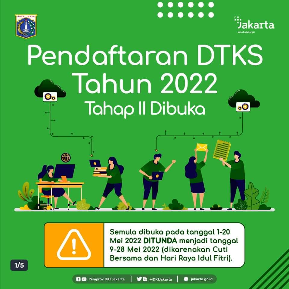 DKIJakarta's tweet photo. Pendaftaran DTKS akan dibuka!

Data Terpadu Kesejahteraan Sosial (DTKS) merupakan salah satu acuan pemberian bantuan sosial baik itu yang bersumber dari APBD  maupun APBN.

#dtks #klj #kjpplus #bansos #bantuansosial #kjpmu #kaj #kpj #kpdj #dinsosdkijakarta #kotakolaborasi https://t.co/wBZnOpMWXm