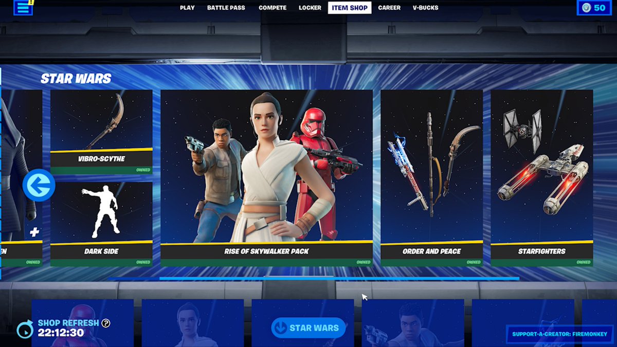 Inferdent's tweet photo. .@firemonkey/@_firemonkey Used your code to buy the whole star wars shop! (except bounty hunters) #FMCodeZone might upload a video buying them tomorrow idk https://t.co/Xd5sEoty70