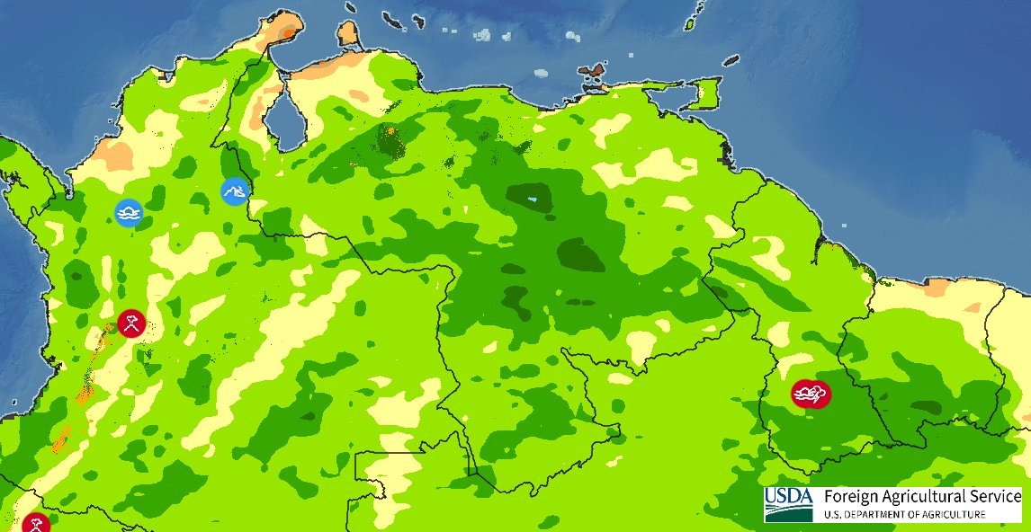 micromve's tweet photo. Precipitaciones #Venezuela
Muestra de 24-4-2022 al 1-5-2022
Fuente: @USDAForeignAg #GADAS Satélites SSM/I, GOES & CMORPH
Próxima muestra 8-5-2022
Visítenos https://t.co/bAx4qwDXnU https://t.co/9AbK1rhWYN