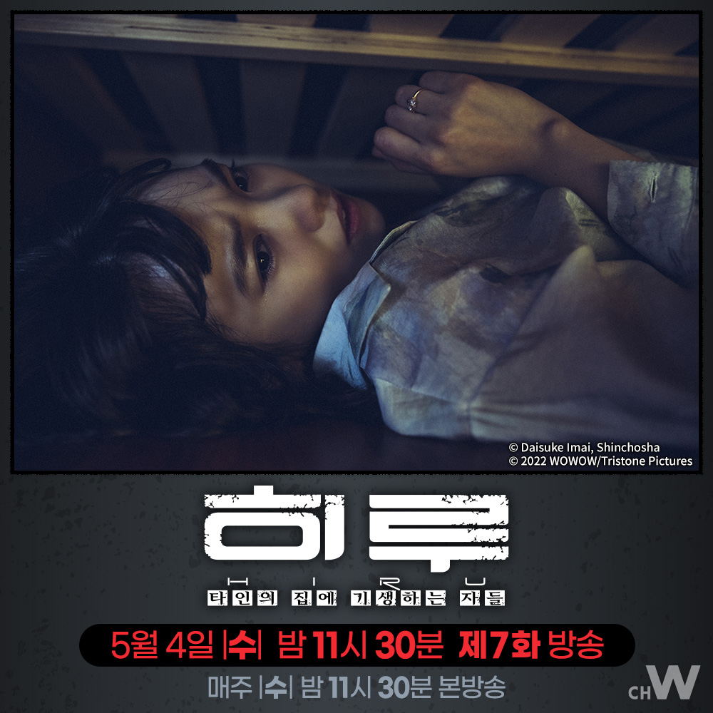 히루 사냥꾼 '카라'의 과거, 그리고 현재 사카구치 켄타로, 아카소 에이지 주연. 타인의 집에 기생하는 ‘히루’와 복수를 위해 나선 남자의 이야기...