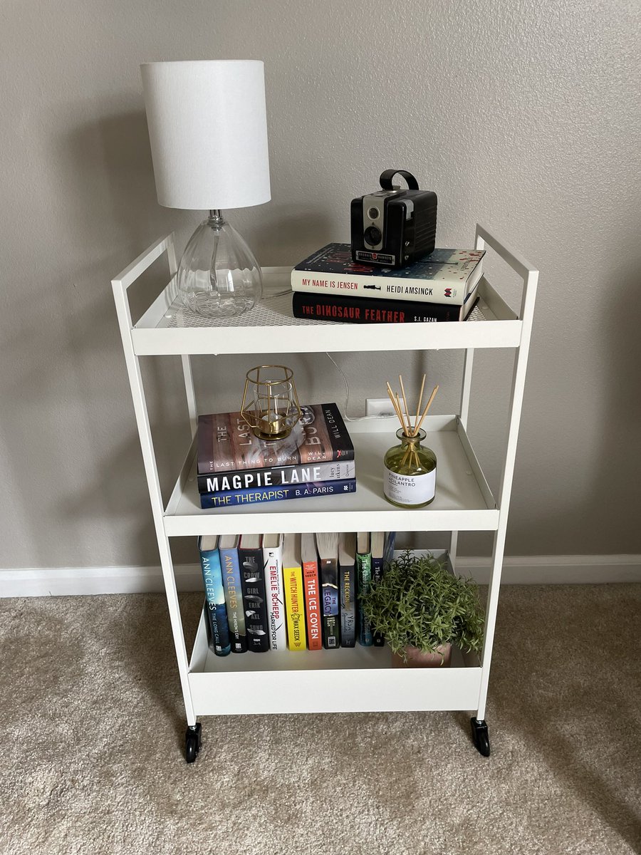 New lil’ cart #bookcart #bookcartdreams #bookstack #bookishdecor