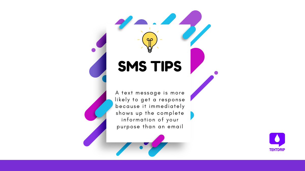 textdrip's tweet photo. It has been reported that #texting delivers higher response rates than emails do, so it's no surprise why more businesses are switching! 💯
https://t.co/nDmXLNCvYJ
#smsservice #sms #smsmarketing #smstips #Textingtips #Drips https://t.co/mU04mslGrW