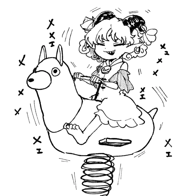 かいてた時の疲労がうかがえる落書き(麦) 