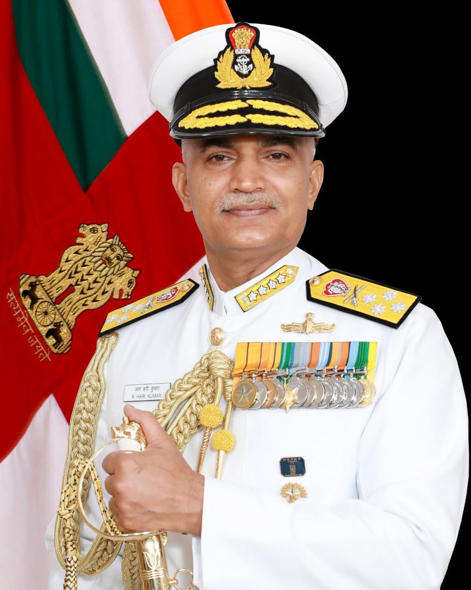 #CNS  CNS Adm R Hari Kumar, on behalf of #PresidentofIndia, will confer
Gallantry & Distinguished Service awards to Naval personnel at the  #NavalInvestitureCeremony today at Naval Base in Kochi. #IndianNavy