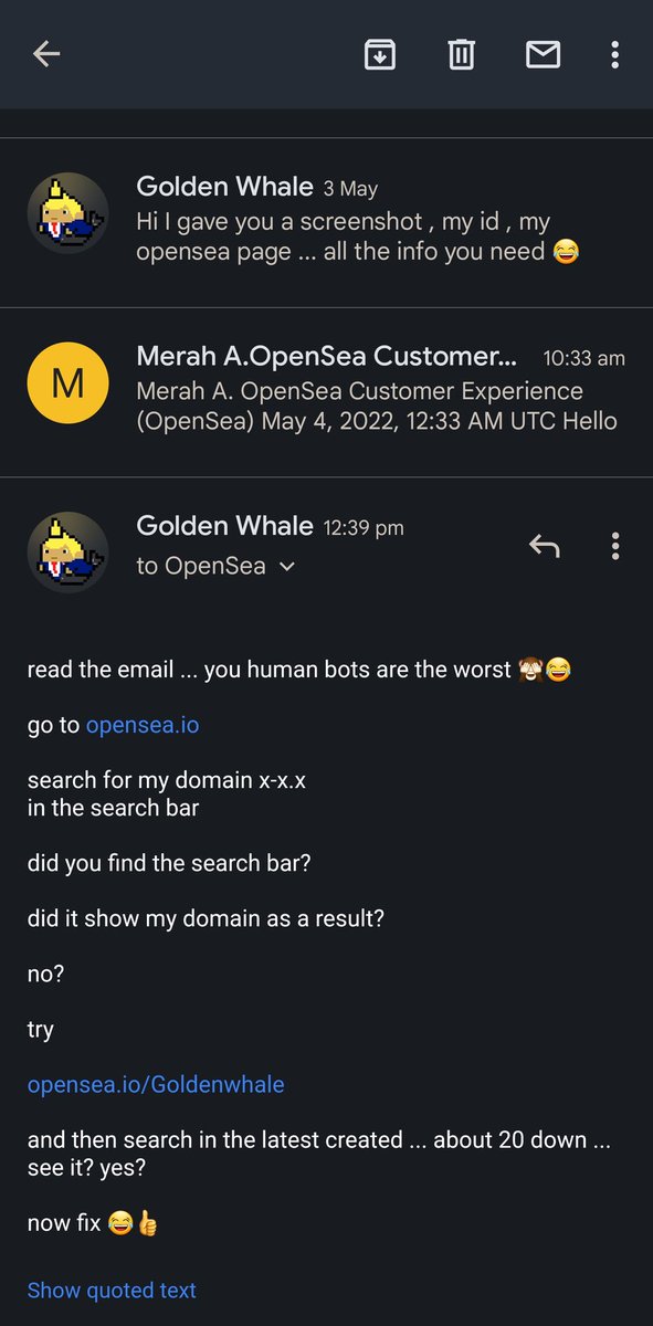GoldenWhale_x's tweet image. #humanbots are the worst

#opensea

🙈😂