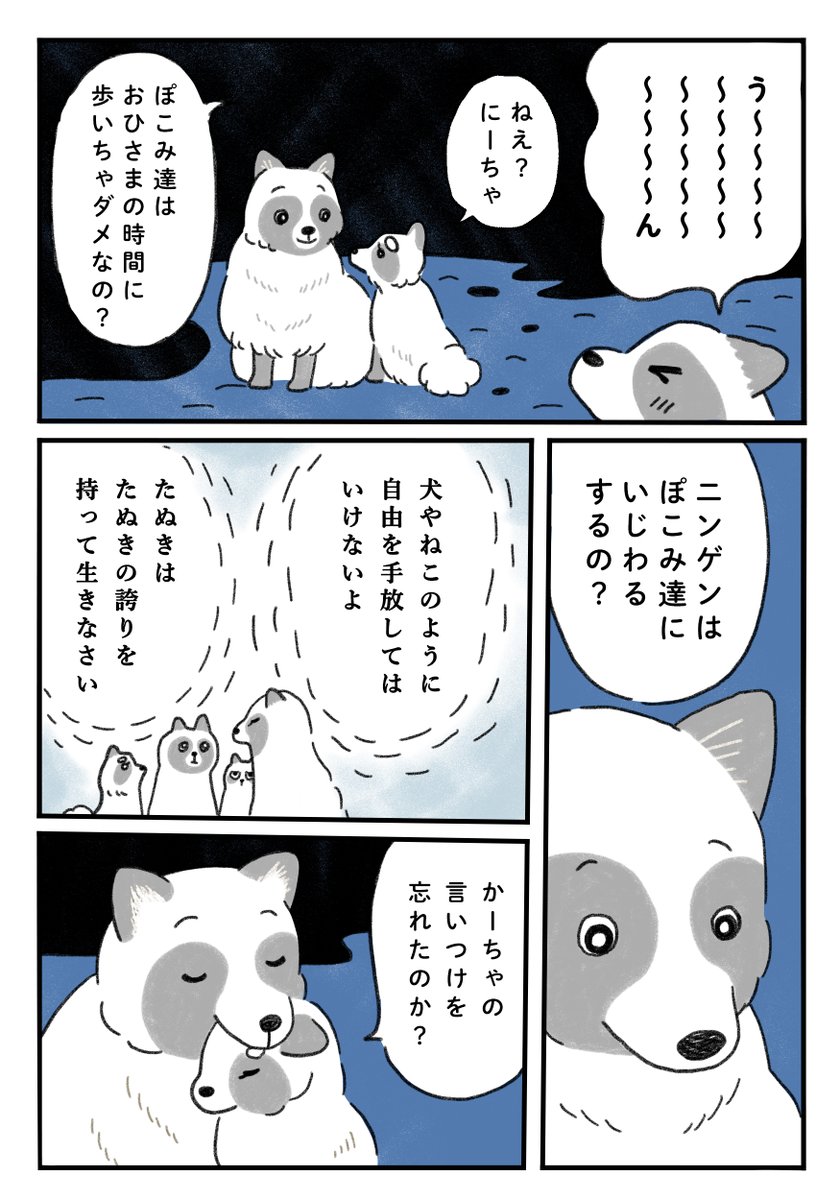 <たぬきのタマ>❷
都会に生きるたぬきの兄弟の"タマ"のお話🦝

続きは来週木曜、21時です🌃
またみてね〜🥳 