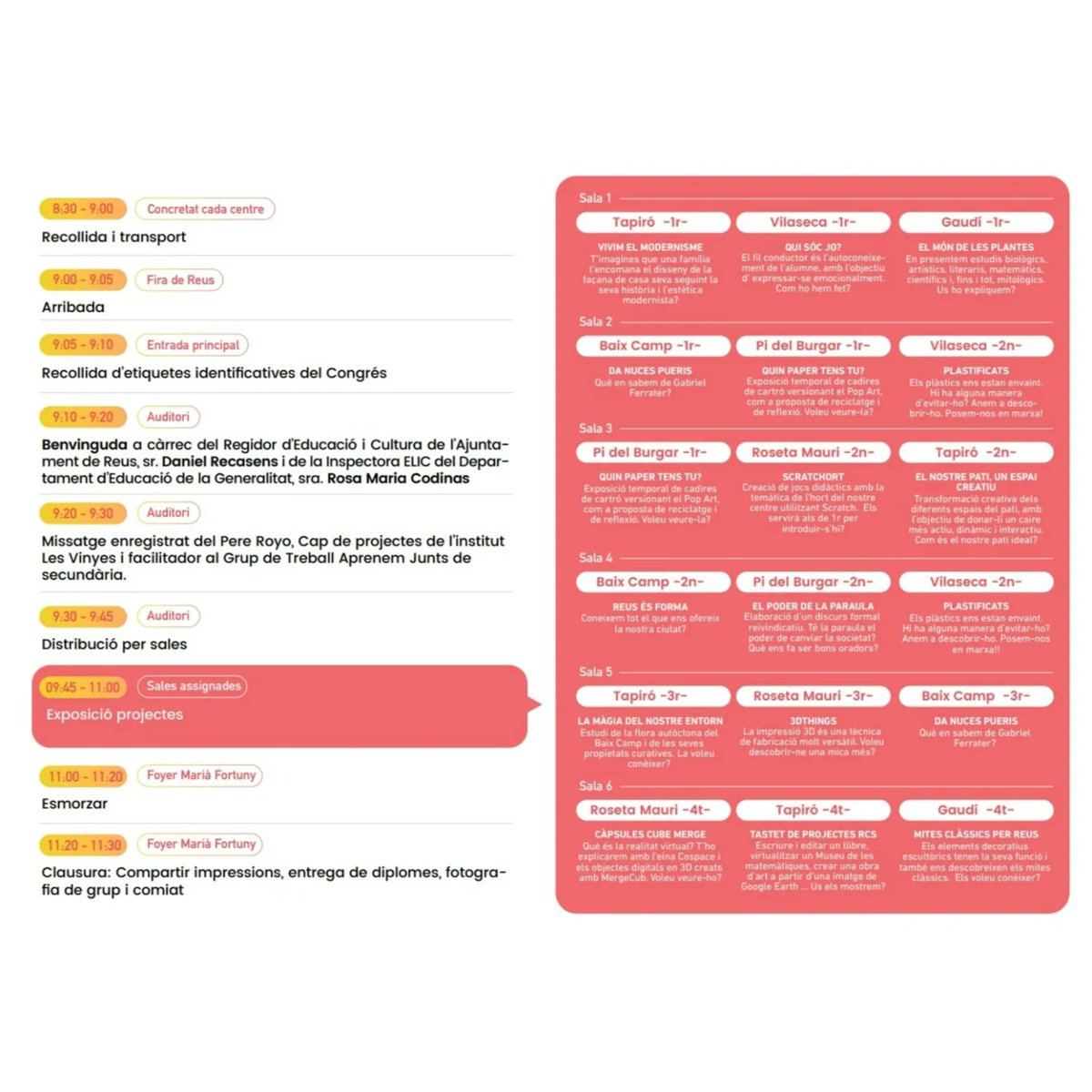 📣 Participem en el I Congrés de Projectes de Reus 𝘼𝙥𝙧𝙚𝙣𝙚𝙢 𝙅𝙪𝙣𝙩𝙨. L'objectiu de la jornada és compartir els ᴘʀᴏᴊᴇᴄᴛᴇs ɪɴᴛᴇʀᴅɪsᴄɪᴘʟɪɴᴀʀɪs que treballem des de diversos centres educatius de Reus 🏫. 
#aprenemjunts #institutrosetamauri #STEAMcat #ReusEduca