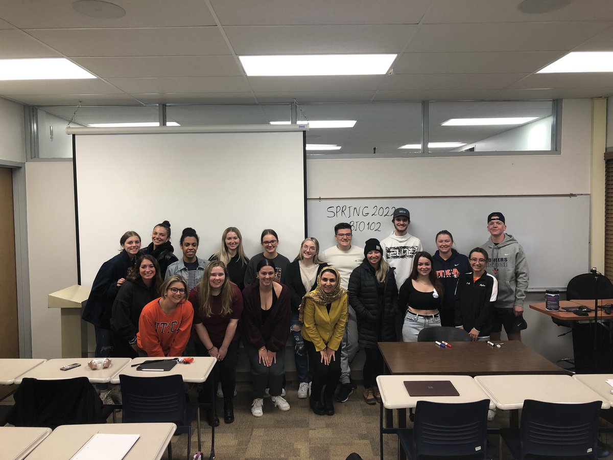 The last week of Spring 2022 <a href="/UticaBiology/">Utica University Biology Dept</a> <a href="/uticauniversity/">Utica University</a>
Farewell to all my determined students!