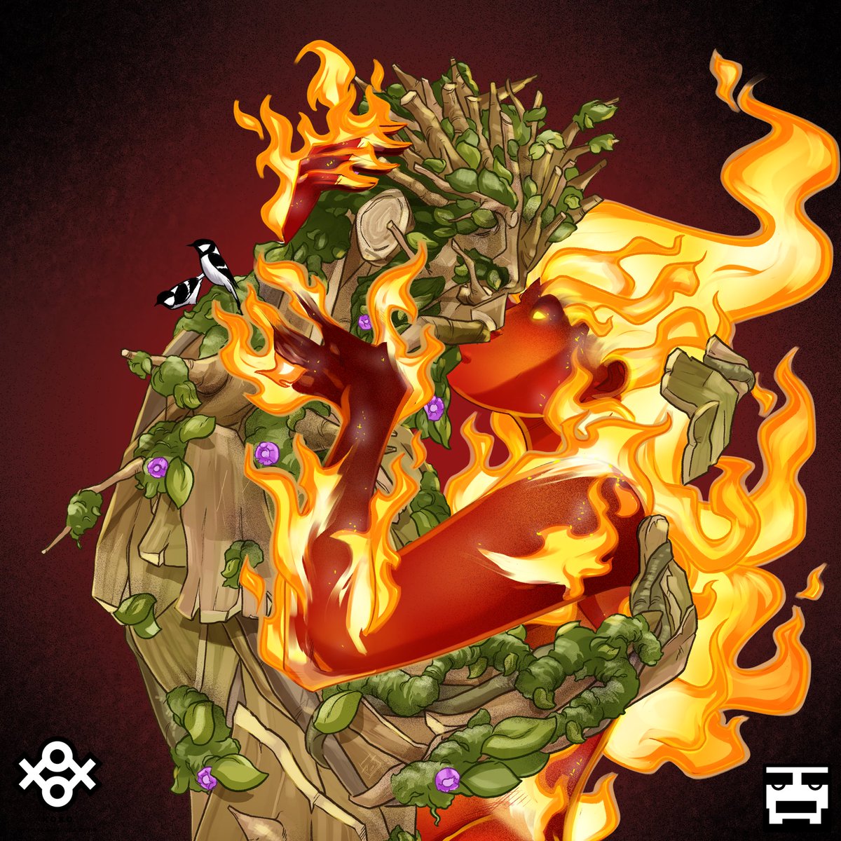 TheYellowO's tweet photo. Love triumphs in the end! @xoxonft_io 
Check out the pretty artwork! https://t.co/tc9pLmt7PR