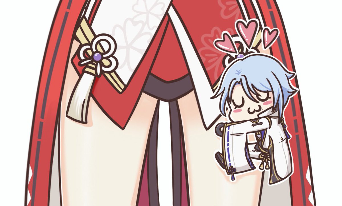 ขาอ่อนท่านYae~~~ σ (≧ ε ≦ σ)💕 #yaeyato #YaeMiko #Ayato #GenshinImpact