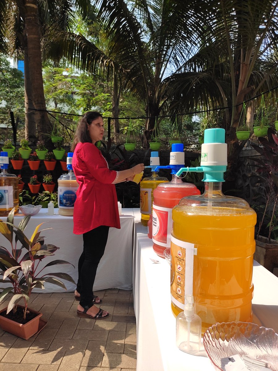 Chembondchem's tweet photo. Thanks to everyone who made our #event “The Chembond Refillery” a big success!  This #Earthmonth, we helped over a 100 employees reduce the purchase of single-use plastics by setting up a refill station at our HQ with  #free refills of 6 of our #Kleenol household care products! https://t.co/IFAzwyrE2X