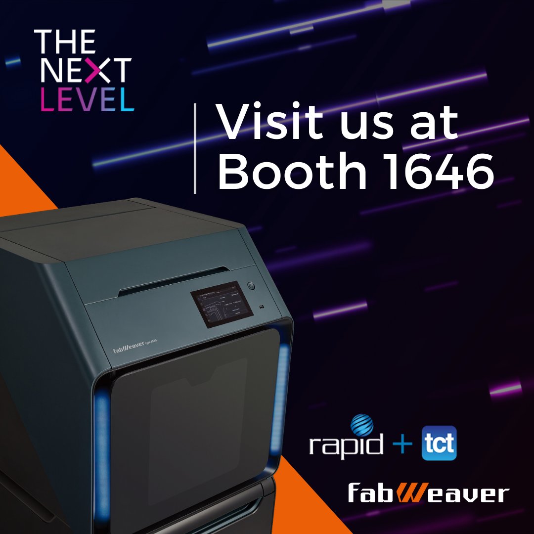 fabweaver_3d's tweet photo. Are you attending RAPID + TCT 2022 in Detroit May 17-19?
.
Visit us at Booth 1646 to see how the fabWeaver #typeA530 industrial-level #3Dprinter can fit into your office AND your budget!
.
.
.
#RAPIDevent #3Dprinting #rapid2022 #fabWeaver #additivemanufacturing #RAPIDTCT https://t.co/LsofPBE0sb