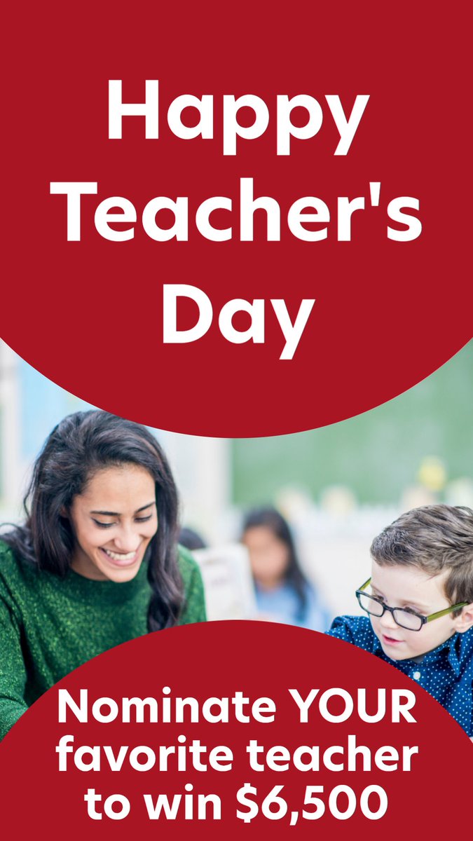 Happy Teacher's Day to all the fantastic teachers across Colorado who help raise our children. ✏️📚 Ent is seeking nominations each month for a teacher in Colorado to receive $6,500! Nominate your favorite teacher today! Ent.com/GiftsForTeache… #TeacherAppreciationWeek