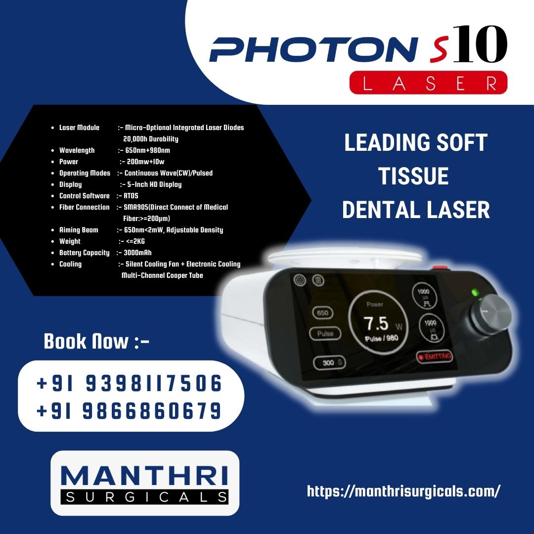 ManthriSurgical's tweet image. 👆All You Need To Know About #PhotonS10Laser #TechnicalSpecifications
👉 #Photon_S10_Laser Should Be In Your #Clinic #EquipmentList #DentalLasers #S10Laser #DentalPhotonS10Laser #PhotonS10 
Leading #SoftTissue #DentalLaser
👉#Committed To The #Development Of #AdvancedDENTALlaser