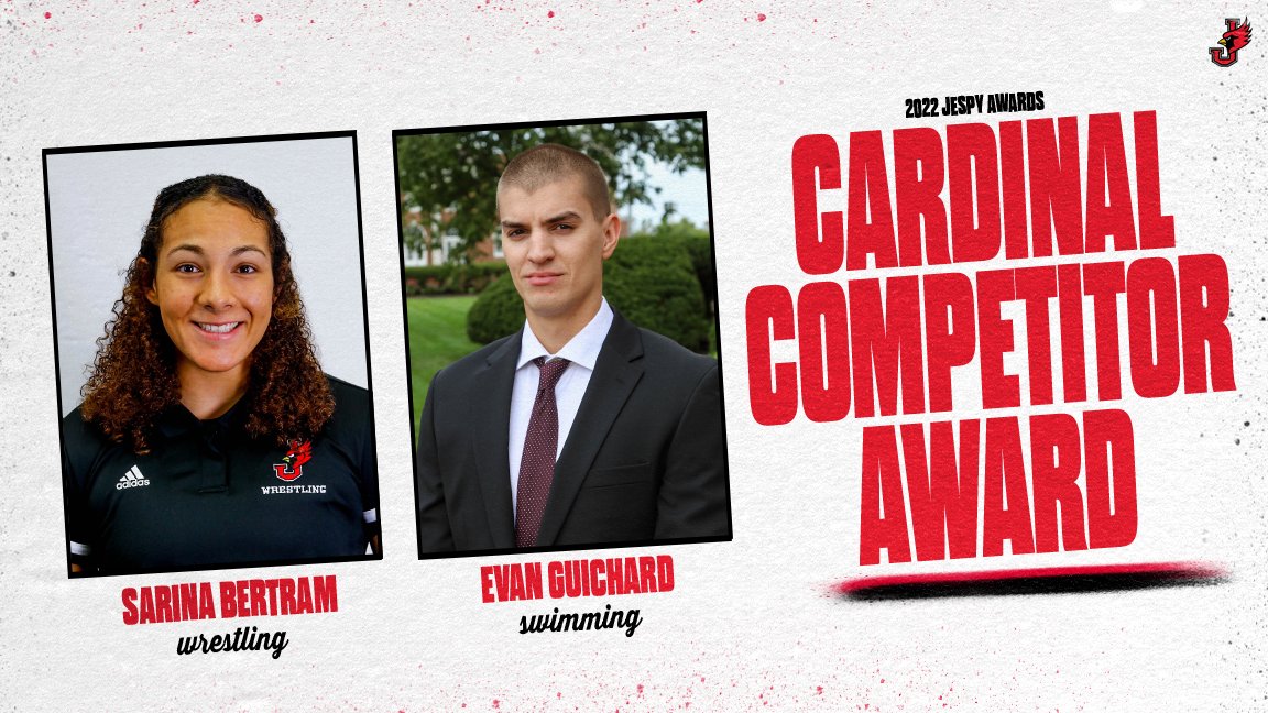 Congratulations to Sarina and Evan, the recipients of the 2022 Cardinal Competitor Awards for excellence in an individual sport. 

@JewellWrestling 
<a href="/JewellSwimming/">William Jewell Swimming</a>