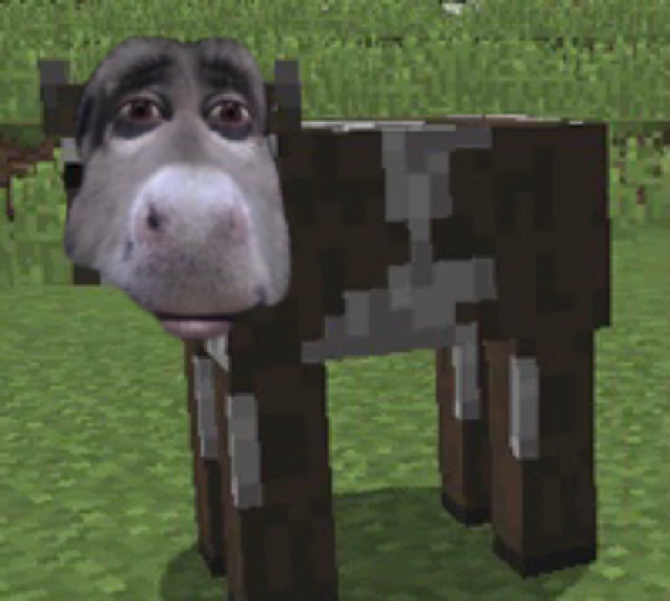 ateldoe's tweet photo. Cows in minecraft when i place a furnace right next to their entire family https://t.co/r3s6mrlCYN