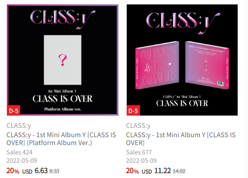 .@M25_CLASSy's Debut Album 'Y: CLASS IS OVER' has now surpassed 1,100 pre-orders on Ktown4u.

40 percent Discount links:
@CLASSYNEWS: ktown4u.com/eventsub?eve_n…

@CLASSy_Global: ktown4u.com/eventsub?eve_n…

#CLASSy #클라씨