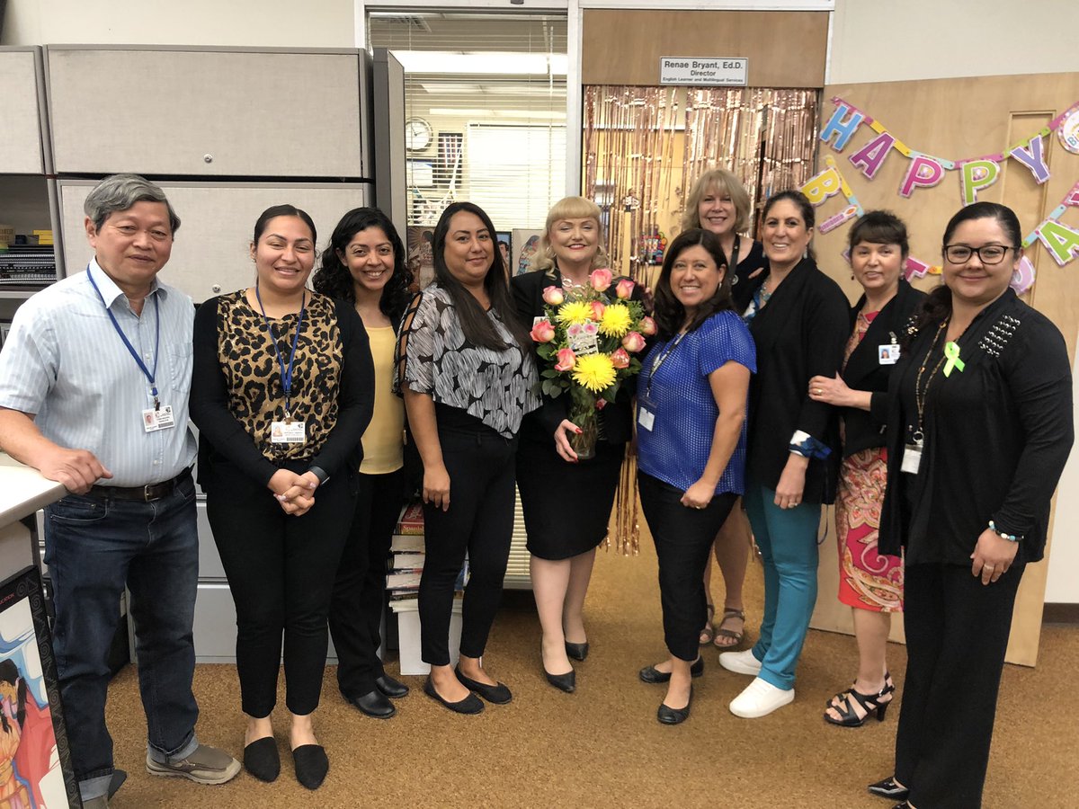DrRenaeBryant's tweet photo. Feeling the love for my birthday! Thanks to our #AUHSD Plurilingual Services team for decorating my office, the lovely flowers, digital card, Sephora gift card and birthday wishes! Much love to you team! πͺβ€οΈπ@AnaheimUHSD @AUHSD_ELMS https://t.co/3HGFlEK0J3
