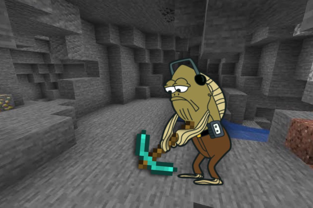 memesminezinho's tweet image. jogar minecraft ouvindo música é basicamente isso