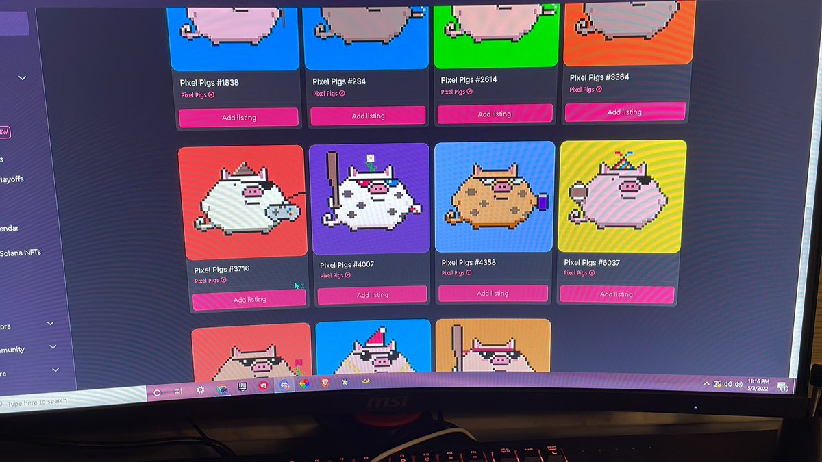 Trev2TheMoon's tweet photo. lol just bought 11 pixel pigs https://t.co/h0Fst5Me92