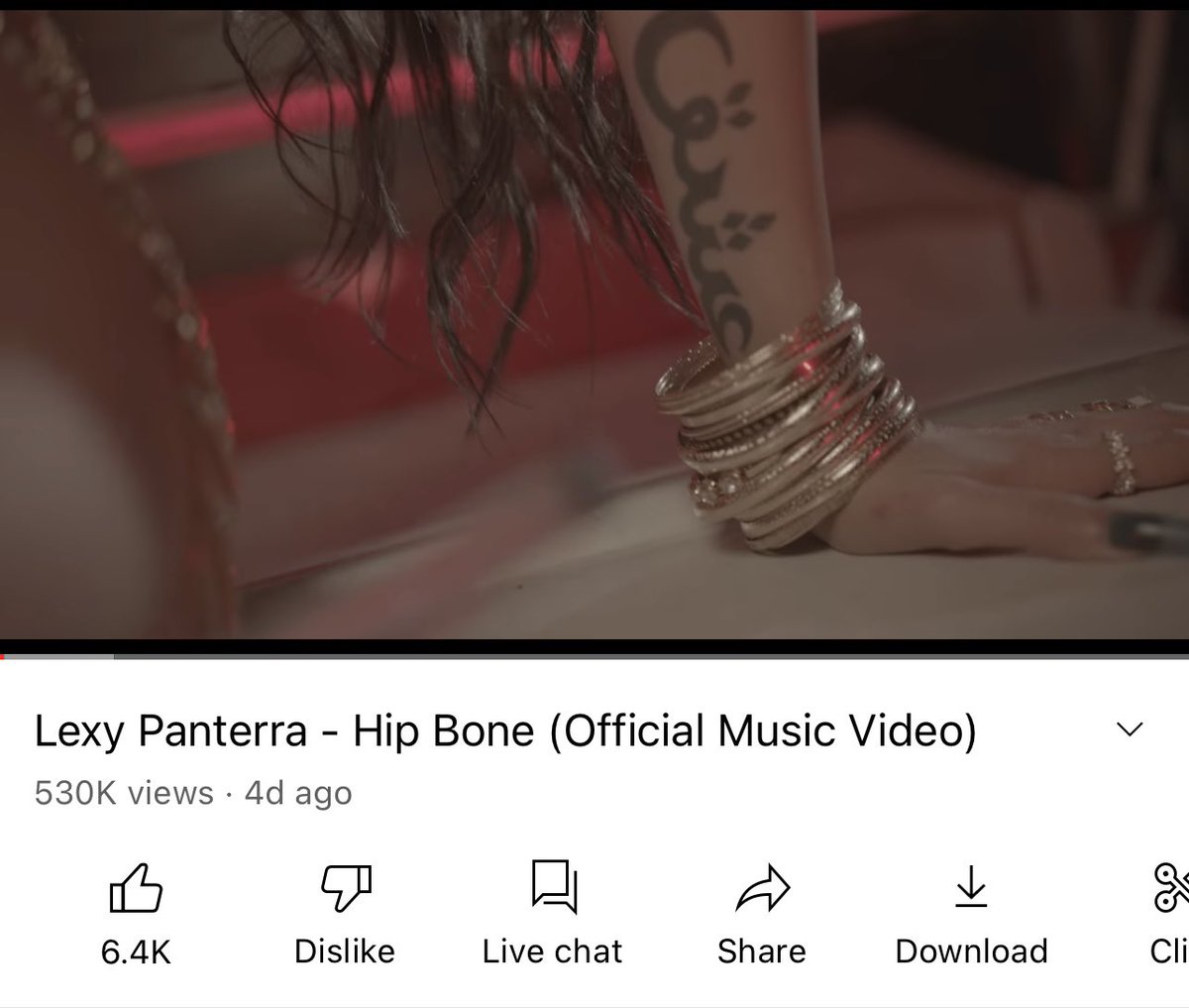 LexyPanterra's tweet photo. 4 days out. Half a MILLI VIEWS ! #hipbone #goat https://t.co/FroKnqYf4n. Did u like it? https://t.co/UjFeGcCjAv
