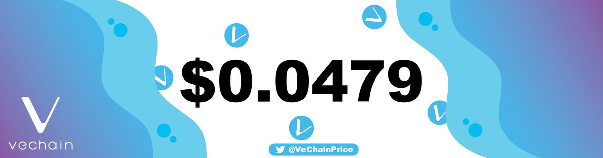 VeChainPrice's tweet image. #VeChain #VeFam $vet price: $ 0.04789828 📈