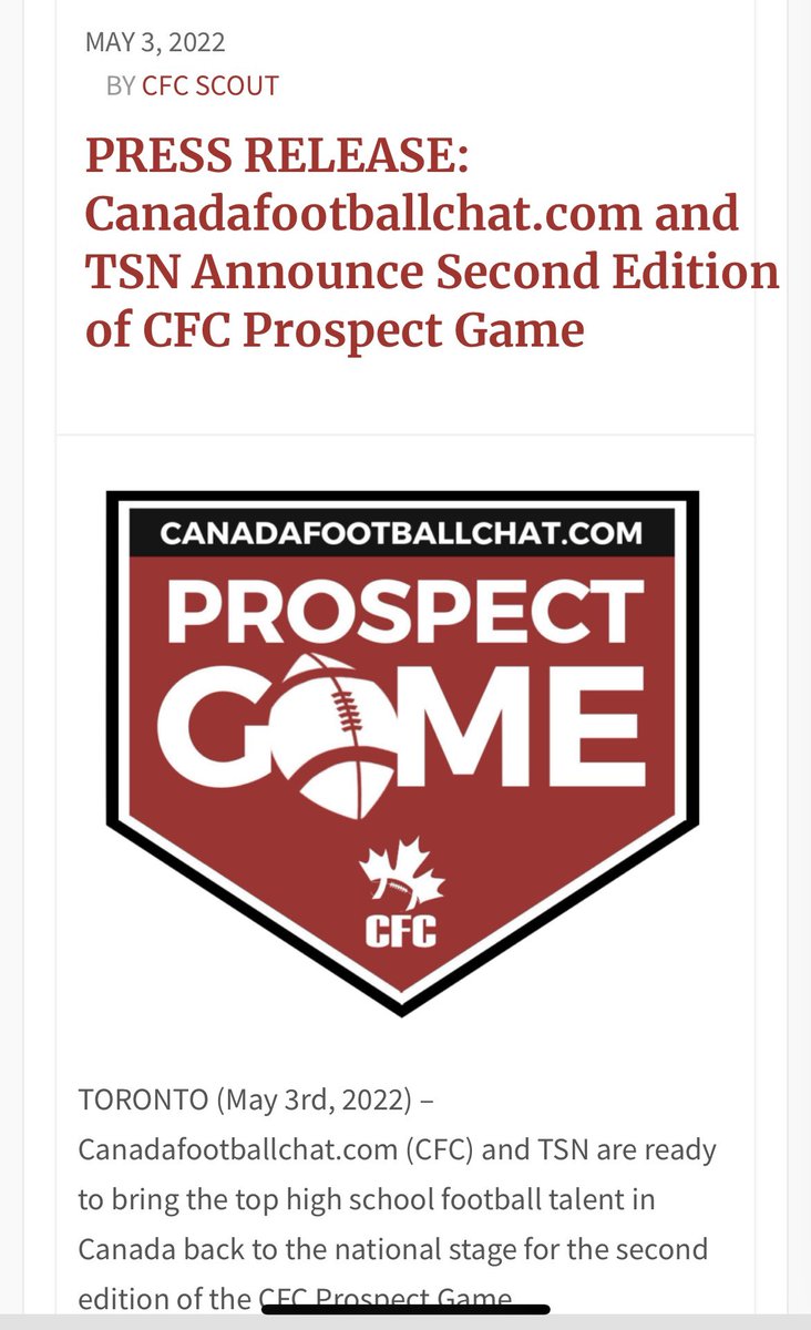 JSchuetzmann's tweet photo. Catch me on TSN May 27th playing against some of the top talent in Canada. @chatfootball https://t.co/9w8lsF0Mpc