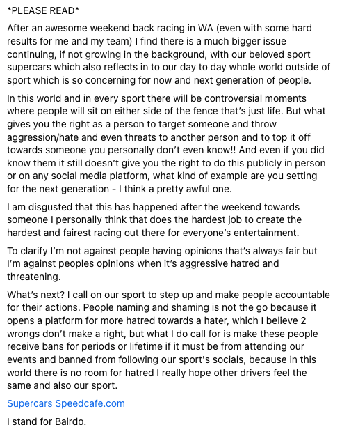Chaz Mostert tweet media