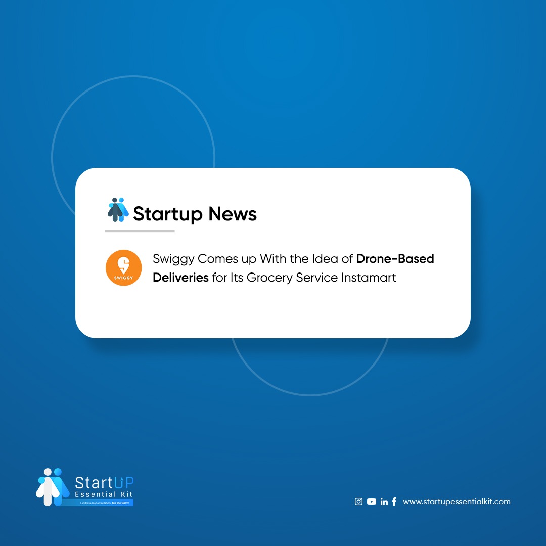 startuphrkit's tweet photo. Online food-delivery whiz swiggy claims to pilot the use of drones for its instant grocery service, Instamart, beginning in May. 

#swiggy  #drones #dronesnews #swiggyindia #technews https://t.co/XYwOqqZVMk
