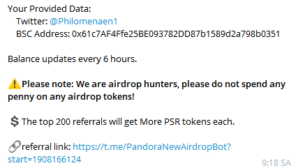 Philomenaen1's tweet photo. @Pandora_DEX project lol..scam...project work is too weak and support from telegram is nothing https://t.co/0hHWh0PlSd