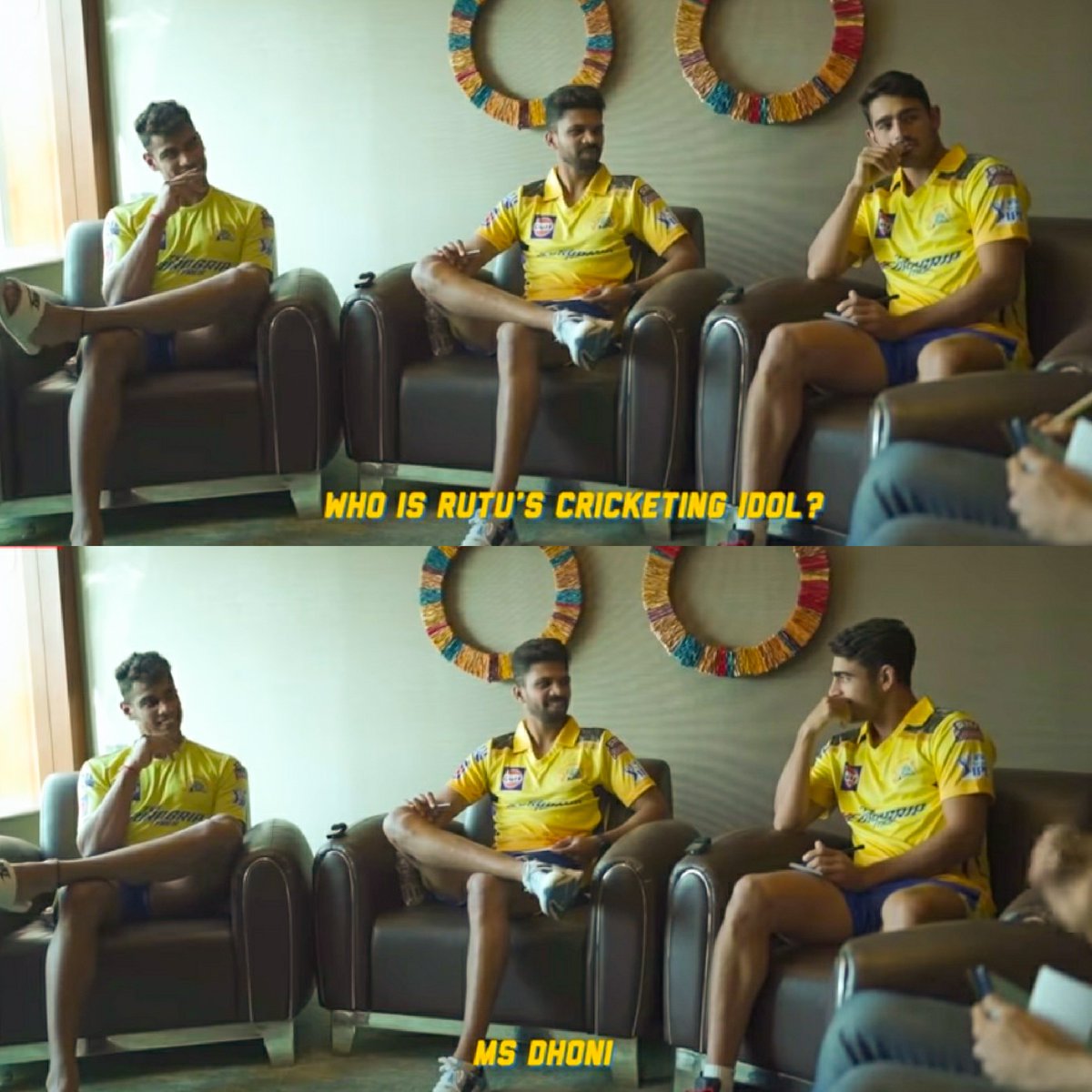 WhistleArmy's tweet photo. MS Dhoni is the cricketing Idol of our @Ruutu1331 Gaikwad ❤️🦁

@MSDhoni #IPL2022 #WhistlePodu https://t.co/DiRWQielzB