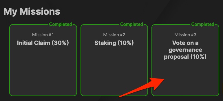 Airdrops_one's tweet photo. $MNTL Mission #3 for @osmosis LPs #airdrop is now available - 

https://t.co/NwuJj4hjtO

You may have already cast your vote before, if so the 10% will be in your wallet when you click "VOTE"

You can now trade $MNTL on @osmosis Frontier.

@AssetMantle https://t.co/6zmj3YOTaF