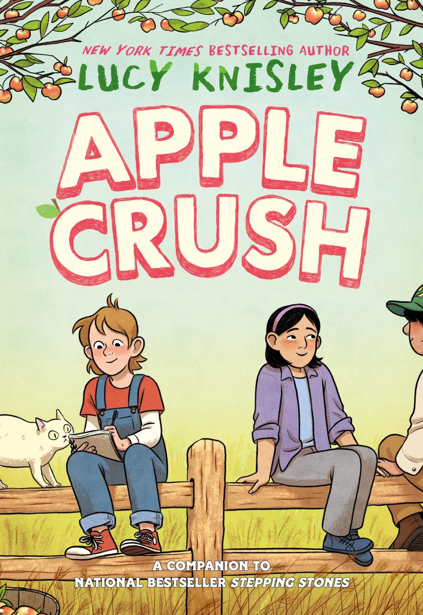 Happy Book Birthday to Apple Crush by the fabulous @LucyKnisley! Big thanks to <a href="/NickMartorelli/">Nick Martorelli</a>  <a href="/PRHAudio/">Penguin Random House Audio 🎧 📚</a> for bringing me back to play Andy (rocking the purple headband on the cover) in a wonderful cast, including <a href="/SeanPatrickHop/">Sean Patrick Hopkins 🎧📚🗣🎙</a>, who plays…my father 😳🤣. Get your ears on it!