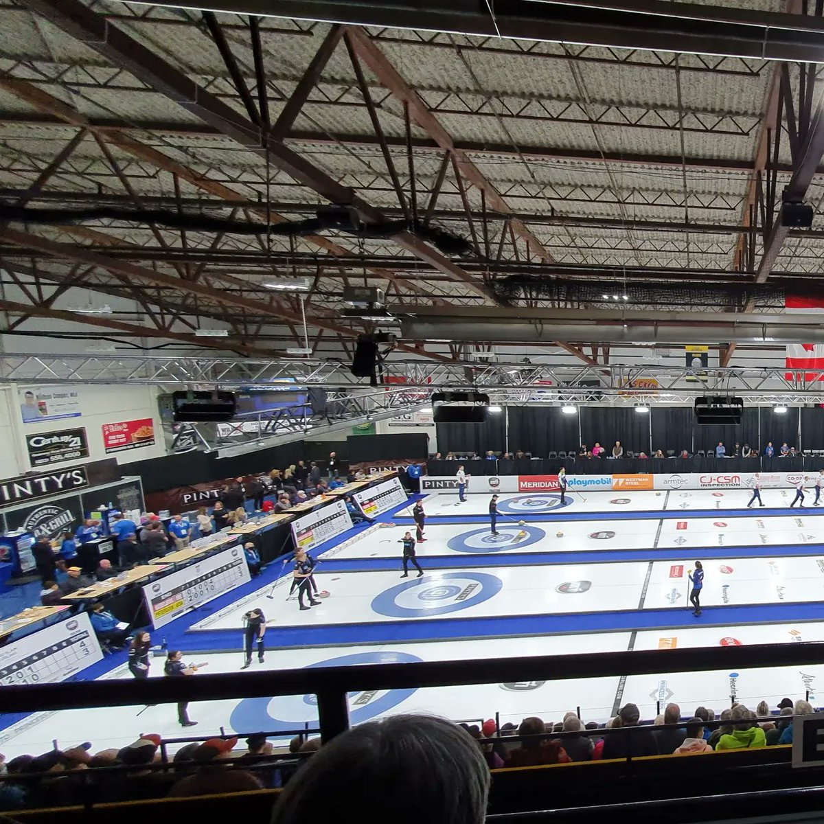 Team_Sturmay's tweet photo. May not have been the result we were hoping for, but Game 1 at @oldscurling2022 is in the books!

We are thrilled to be making our @grandslamcurl debut in Olds, AB this week! Next game is vs Gushue at 4:00pm MT - cheer us on as we square off against the reigning Canadian champs! https://t.co/3F1YwiCc13
