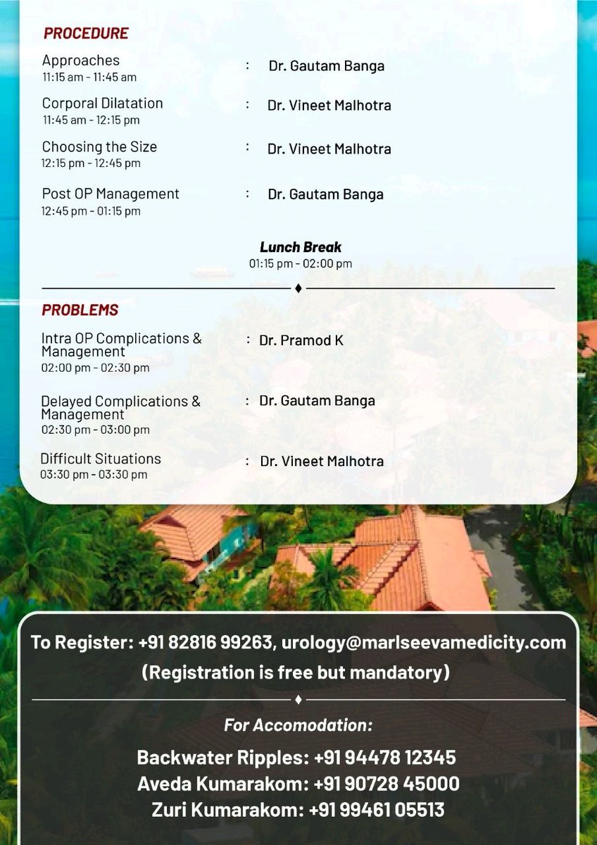 Karthikeyan VS (@androvskarthik) on Twitter photo #prosthocon
3days to go
May 8th at kumarakom
<a href="/usioffice/">Urological Society of India 🇮🇳</a> <a href="/usiboe/">USI Board of Educati</a> <a href="/YouthUSI/">YOUsi</a>
<a href="/sanprinarch/">Dr Sanjay Prakash J</a>
<a href="/drvijayrd/">vijay radhakrishnan</a>
<a href="/vinodkvuro/">VinodKV</a>
<a href="/drarunkarthik/">Arun Karthik P</a>
<a href="/pramodkdr/">Pramod Krishnappa</a>
Please share among your interested colleagues
Implant demonstration
Step by step approach #prosthocon
3days to go
May 8th at kumarakom
<a href="/usioffice/">Urological Society of India 🇮🇳</a> <a href="/usiboe/">USI Board of Educati</a> <a href="/YouthUSI/">YOUsi</a>
<a href="/sanprinarch/">Dr Sanjay Prakash J</a>
<a href="/drvijayrd/">vijay radhakrishnan</a>
<a href="/vinodkvuro/">VinodKV</a>
<a href="/drarunkarthik/">Arun Karthik P</a>
<a href="/pramodkdr/">Pramod Krishnappa</a>
Please share among your interested colleagues
Implant demonstration
Step by step approach