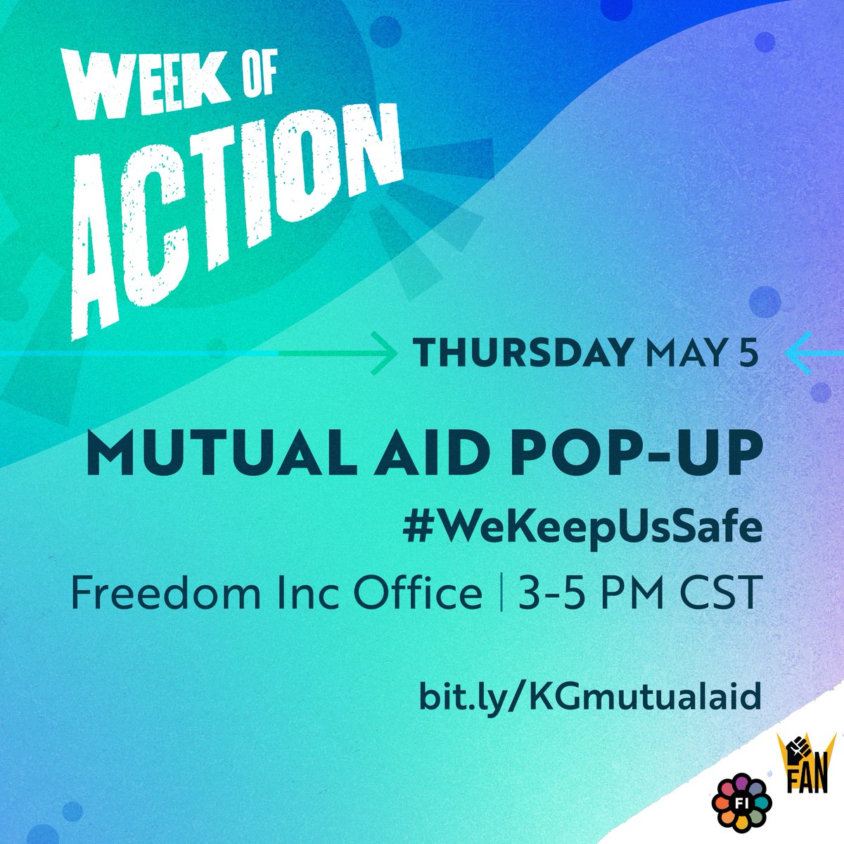 TODAY @freedomInc's Mutual Aid team and @FreedomActionNow will be in Penn Park from 3-5 passing out safety and self defense gear cause #WeKeepUsSafe - Come through!! bit.ly/KGmutualaid