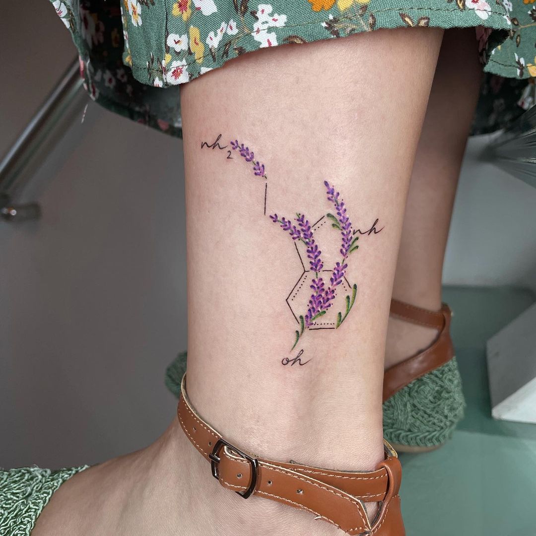 cancer zodiac tattoo with flowers - Design of TattoosDesign of Tattoos