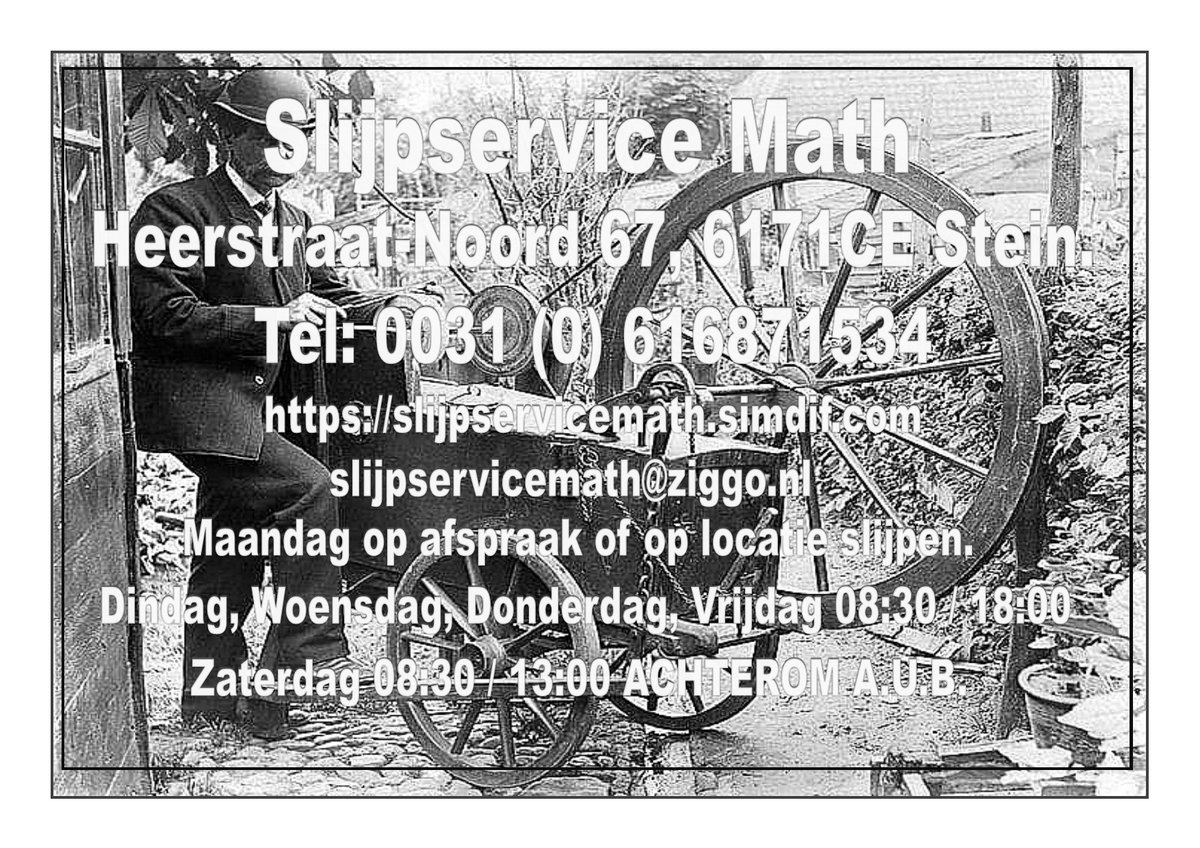 MJSchepers2's tweet image. Slijpservice Math, uw slijper voor al uw te slijpen spullen. 0616871534 veiligenschoon.nl KBO Leden op vertoon pasje 10% korting.