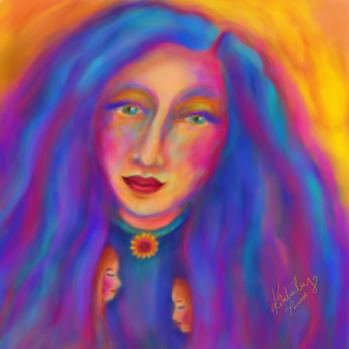 "Miriam" #supportukraine #sunflowersforukraine #standwithukraine #childrensbookillustration #redbubble #digitalpainting #childrenoftheworld