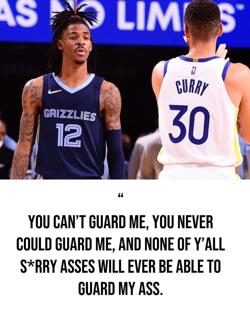 BallsackSports's tweet image. Ja Morant’s had STRONG words for Steph Curry after his 47 point Game 2