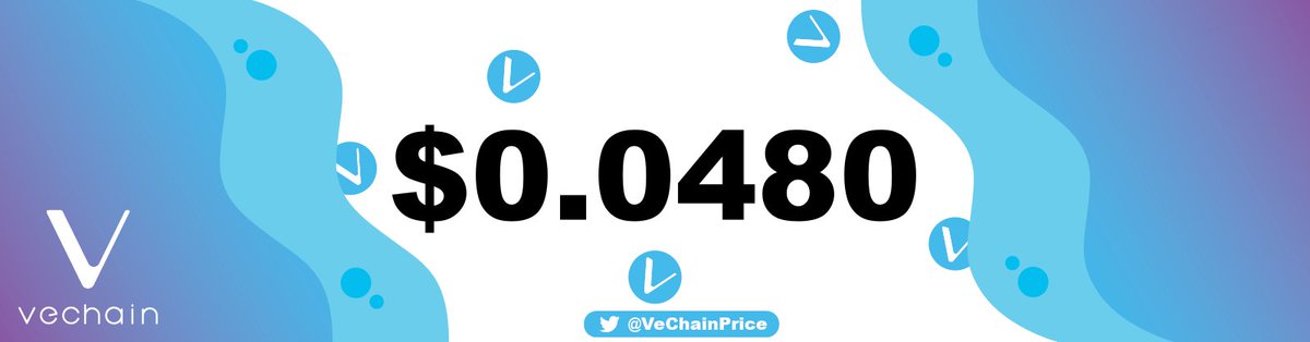 VeChainPrice's tweet image. #VeChain #VeFam $vet price: $ 0.0480427 📈