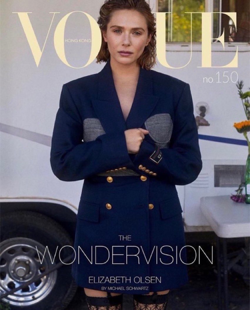 Elizabeth Olsen on the cover of Vogue Hong Kong.