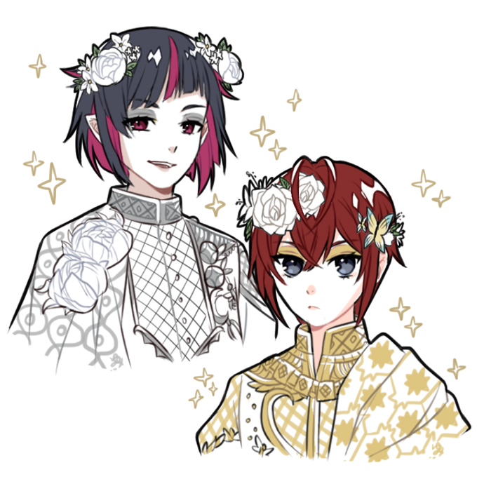 rkgkガラ🦇&🌹 #ツイステファンアート #ツイステ #twst 