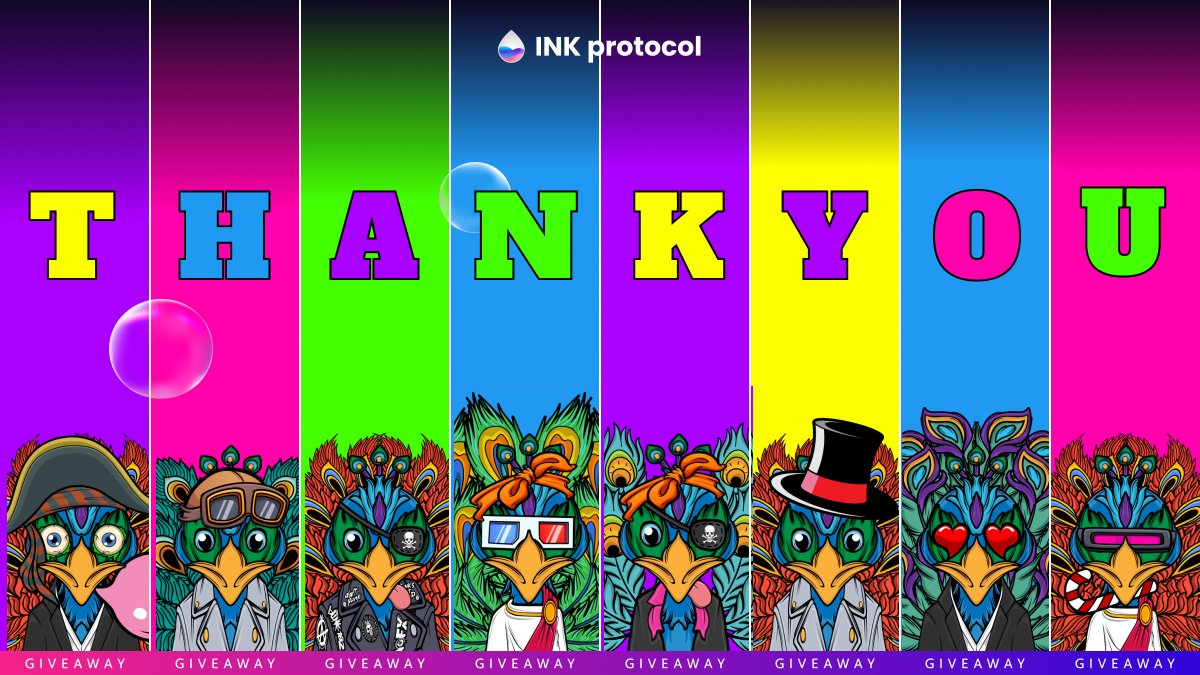 InkProtocol__'s tweet photo. HELLO INKers!🧧💧

🦚Thank you for participating in the Prosper Peacock NFT Giveaway campaign🦚

🙏🏽 Hope everyone had fun. 

💕Congratulation for 2.7k winners of Prosper Peacock!

You can check if you are the winner here: [https://t.co/0A76TepqJo] https://t.co/2Ix3HTGoKk