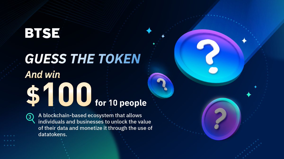 BTSE (@btse_official) on Twitter photo #BTSE Giveaway! 🎉
🔹Predict the next 3 projects that will be listed on BTSE
🔹Follow <a href="/BTSEcom/">BTSE Intern</a>
🔹RT, like & tag 3 friends
10 winners will share $100!💰
Winners will be announced tomorrow at 11AM UTC! Good luck! 🍀
Hints are in the graphics👇 #BTSE Giveaway! 🎉
🔹Predict the next 3 projects that will be listed on BTSE
🔹Follow <a href="/BTSEcom/">BTSE Intern</a>
🔹RT, like & tag 3 friends
10 winners will share $100!💰
Winners will be announced tomorrow at 11AM UTC! Good luck! 🍀
Hints are in the graphics👇